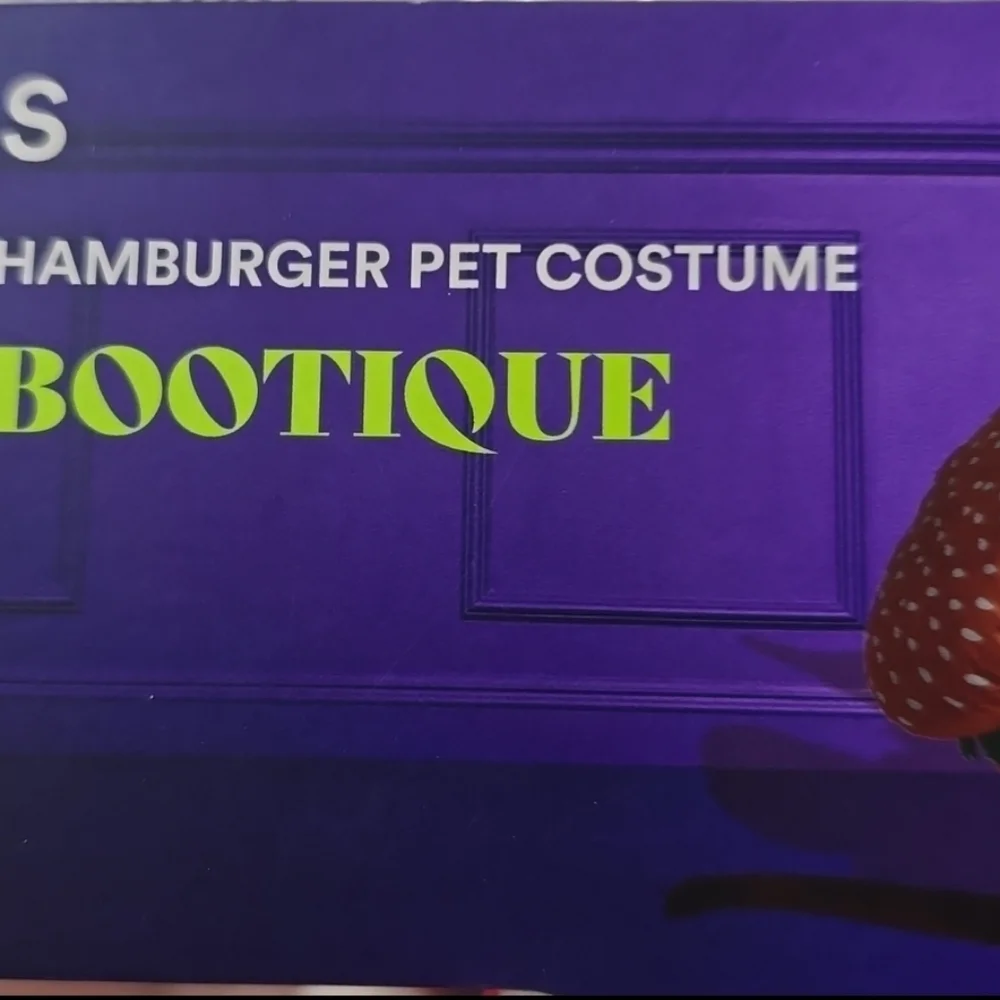Bootique Dog Hamburger Costume with Red Checkered Pattern Sz S Nwt - Picture 2 of 6